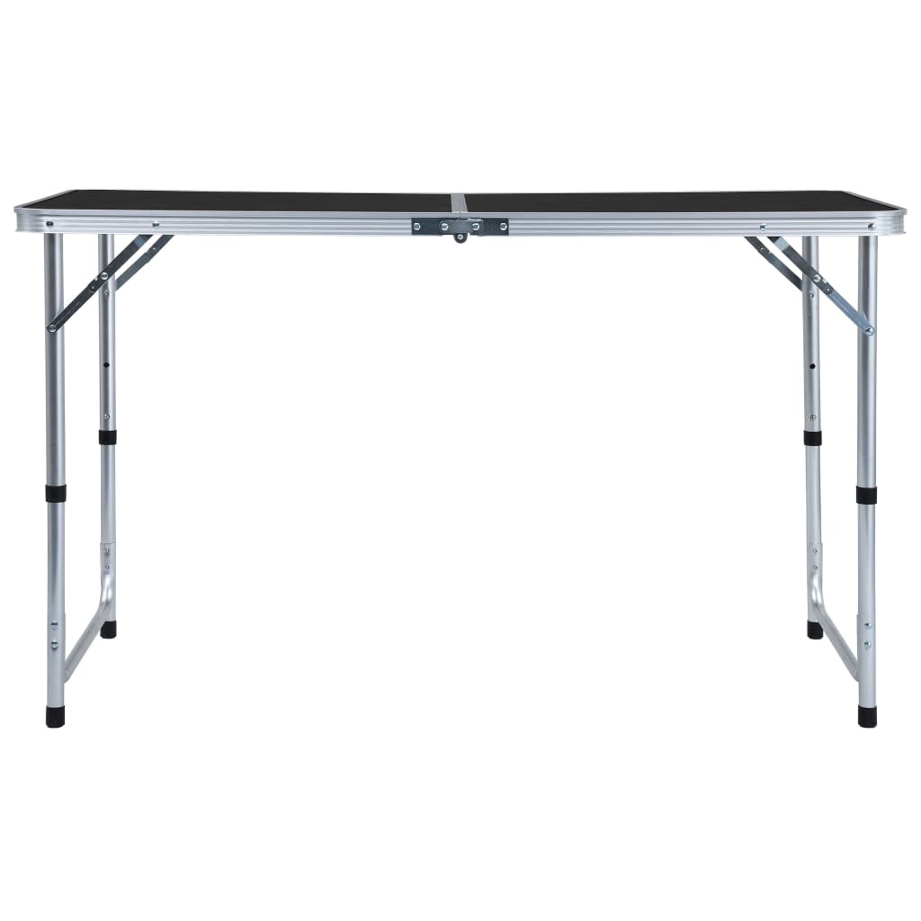vidaXL Table pliable de camping Gris Aluminium 120x60 cm