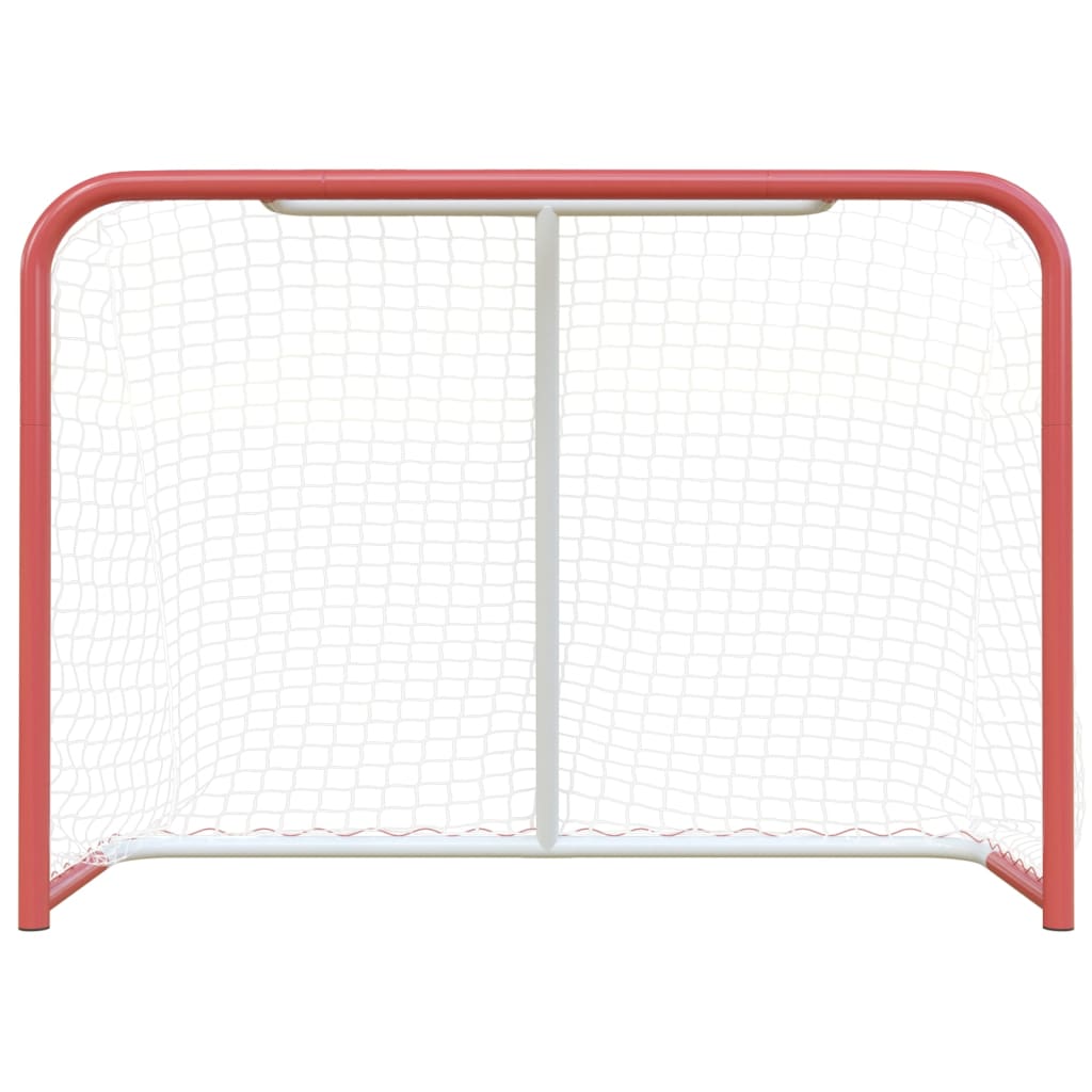 vidaXL But de hockey avec filet rouge et blanc 153x60x118 cm