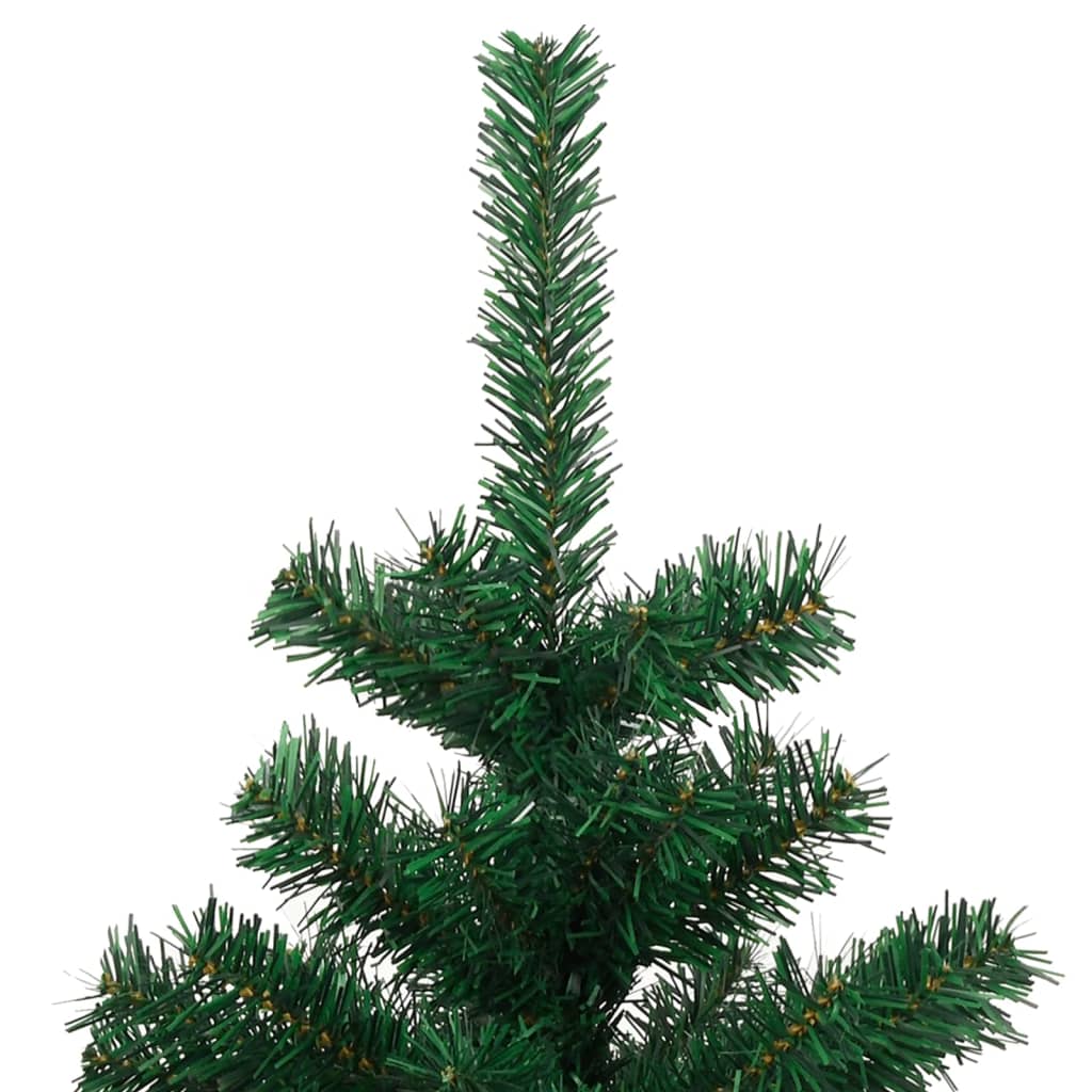 vidaXL Arbre de Noël hélicoïdal pré-éclairé avec pot vert 120 cm PVC