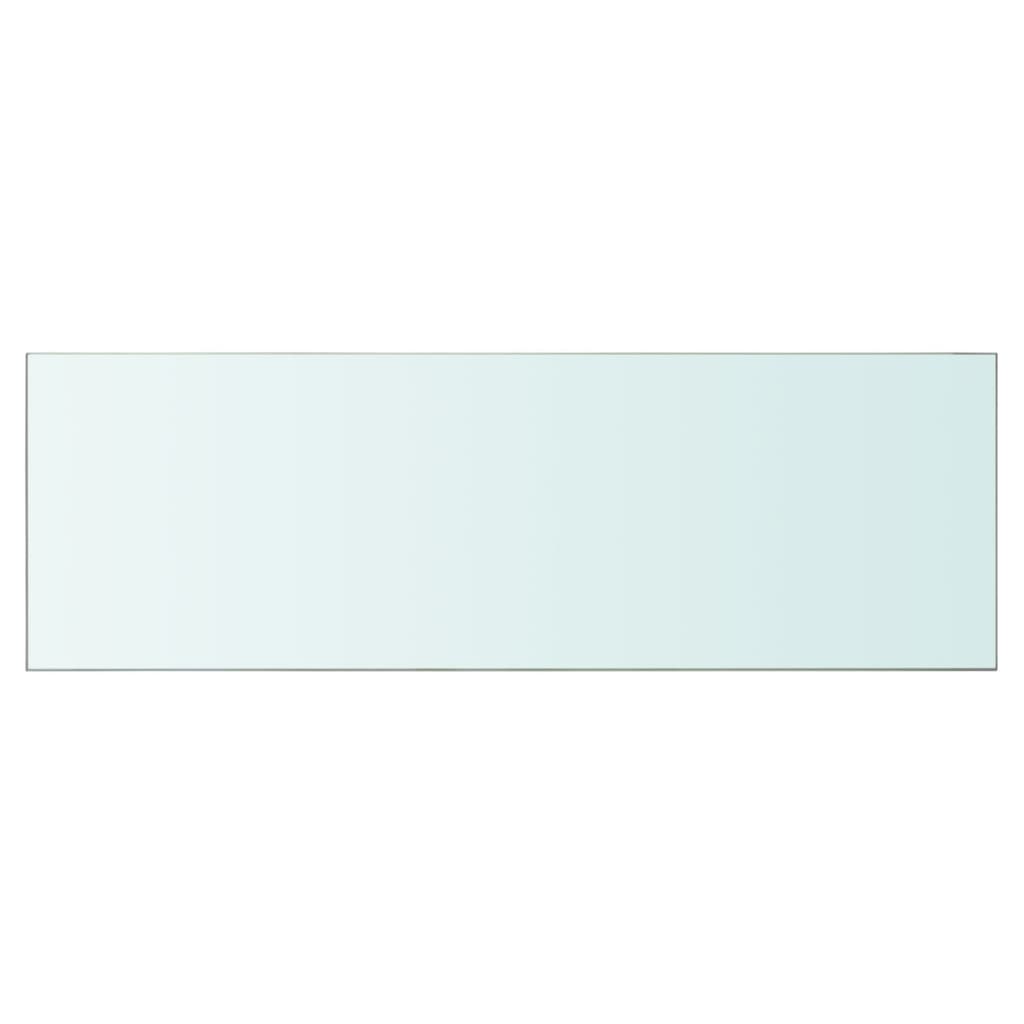 vidaXL Panneau pour étagère Verre transparent 90 x 30 cm
