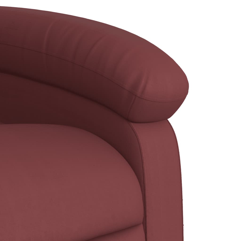 vidaXL Fauteuil de massage inclinable électrique rouge bordeaux