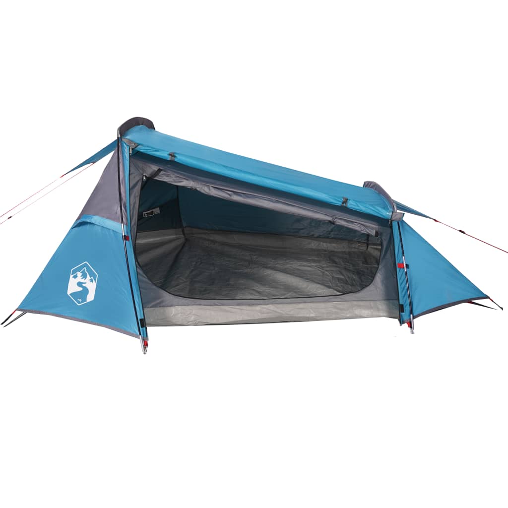 vidaXL Tente de camping tunnel 2 personnes bleu imperméable