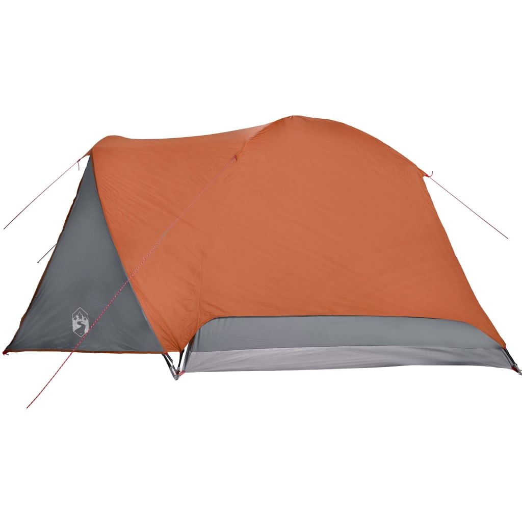 vidaXL Tente familiale et porche 6 personnes gris orange imperméable