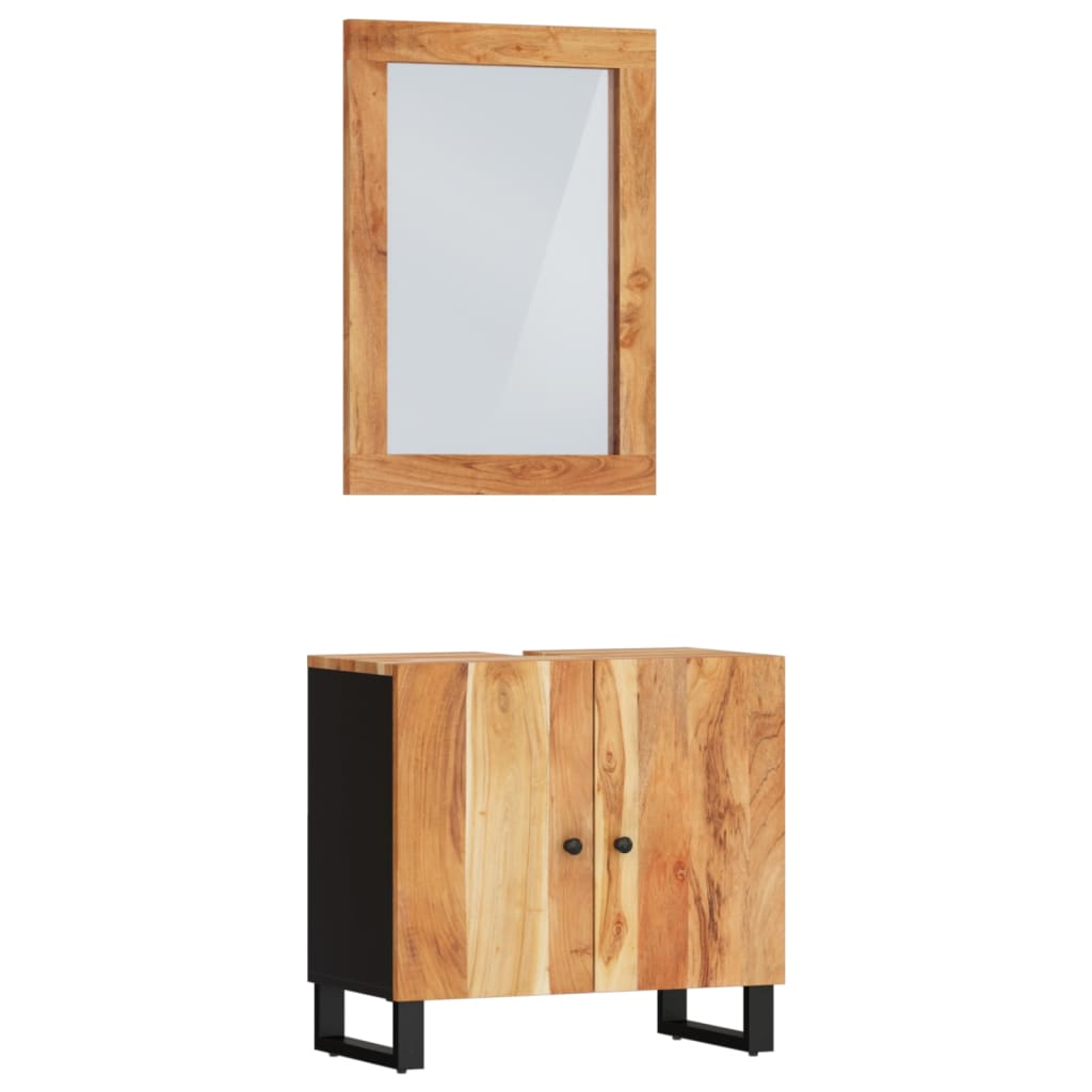 vidaXL Ensemble de meubles de salle de bain 2 pcs bois massif d'acacia