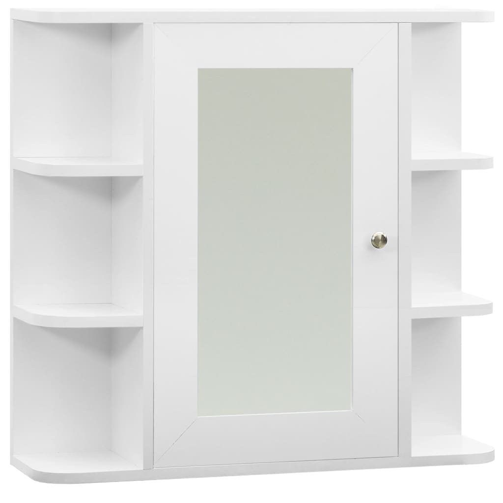 vidaXL Armoire à miroir de salle de bain Blanc 66x17x63 cm MDF
