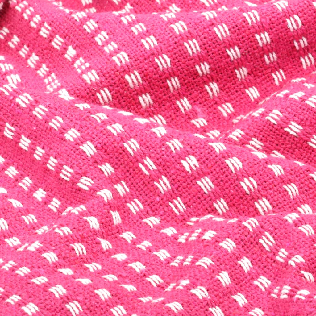 vidaXL Couverture coton à carrés 220x250 cm Rose