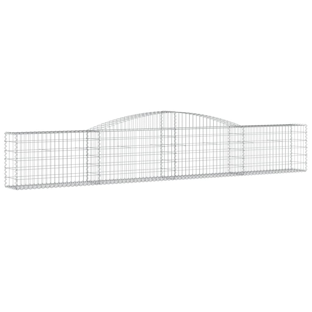 vidaXL Paniers à gabions arqués 8 pcs 400x30x60/80 cm Fer galvanisé