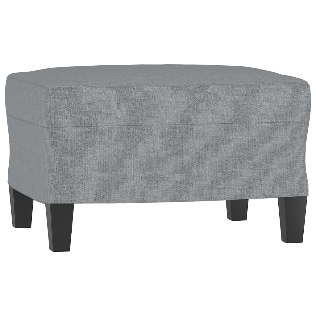 vidaXL Canapé à 3 places avec repose-pieds Gris clair 180 cm Tissu