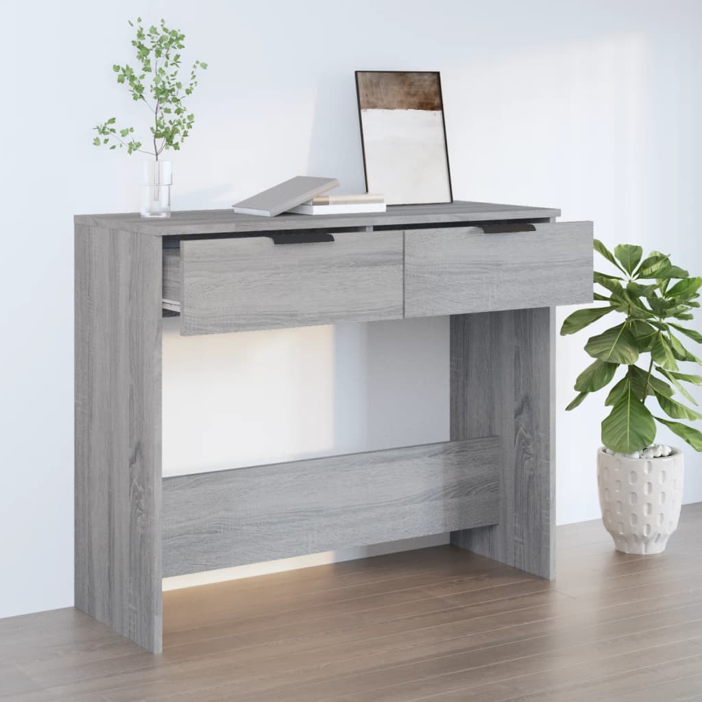 vidaXL Table console Sonoma gris 90x36x75 cm Bois d'ingénierie