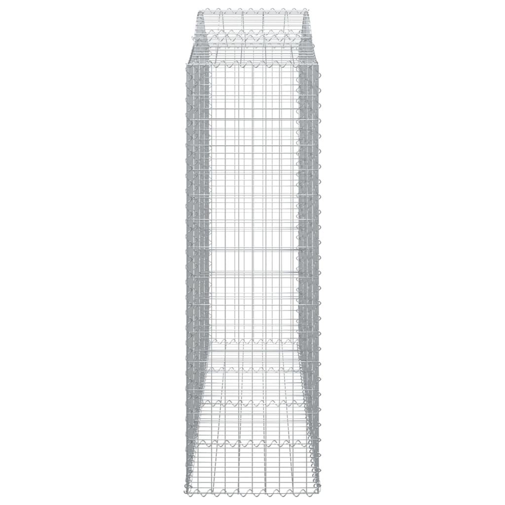 vidaXL Paniers à gabions arqués 25 pcs 200x50x160/180 cm Fer galvanisé