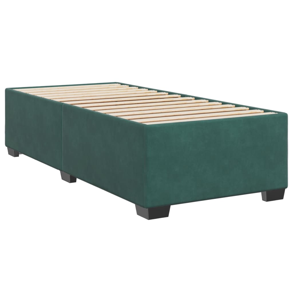 vidaXL Sommier à lattes de lit avec matelas Vert foncé 100x200 cm