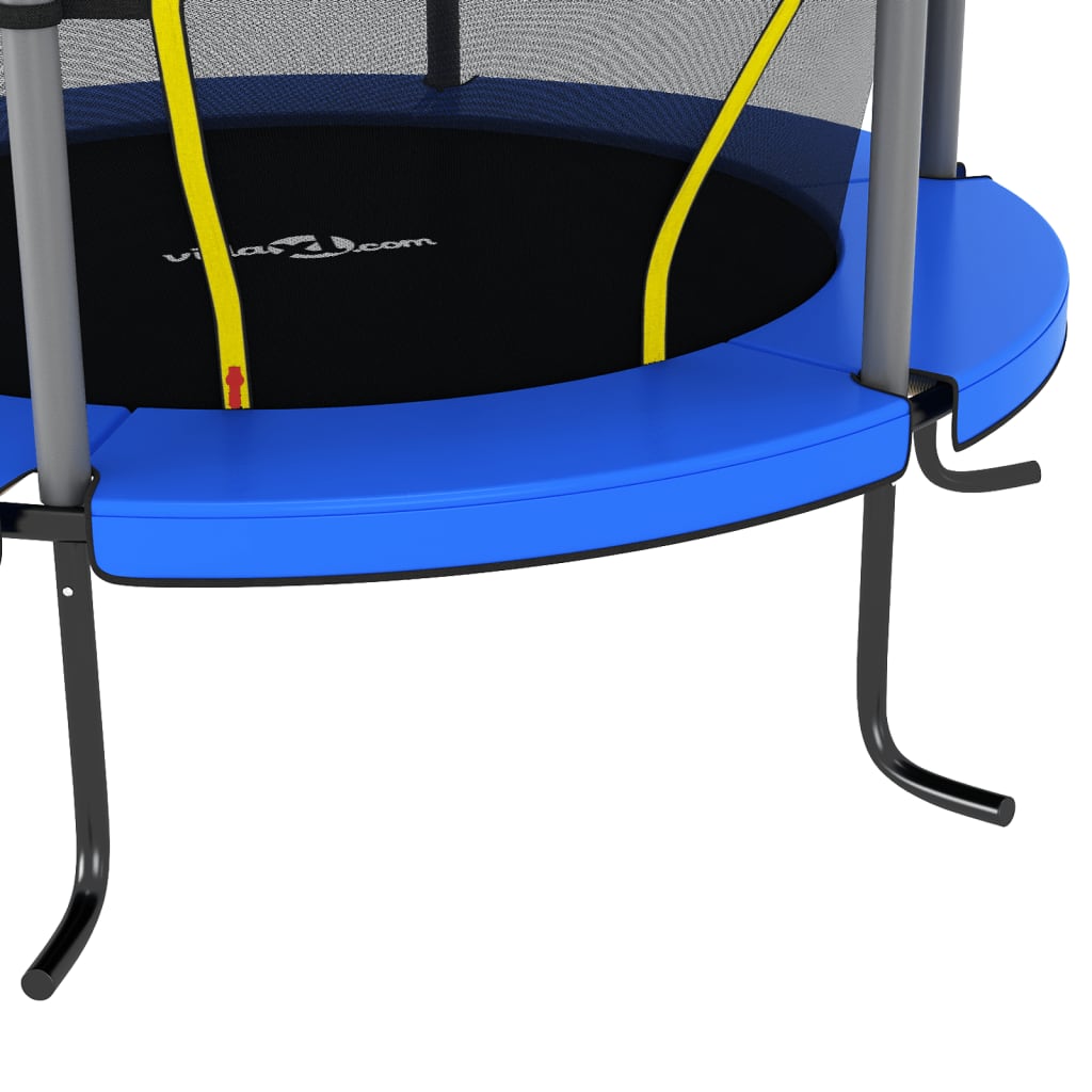 vidaXL Trampoline avec filet de sécurité Rond 140x160 cm Bleu