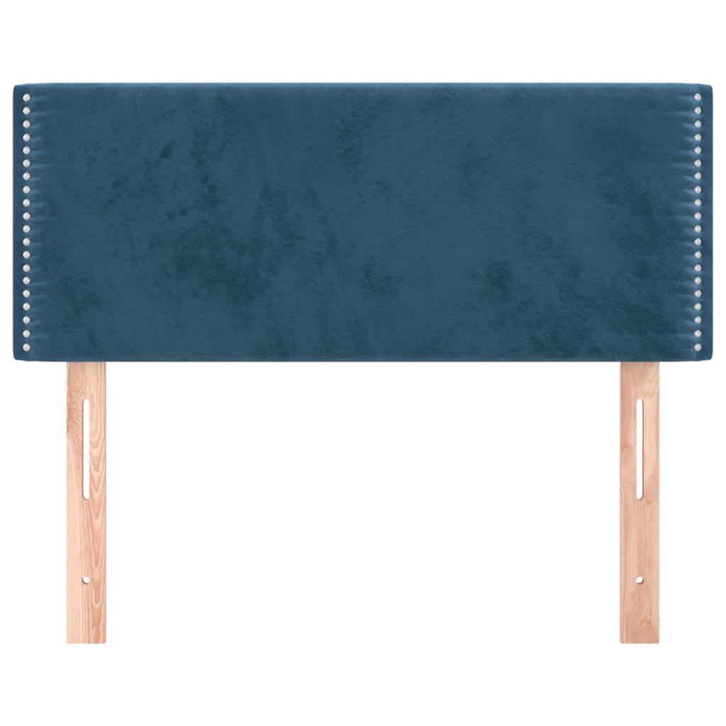 vidaXL Tête de lit Bleu foncé 100x5x78/88 cm Velours