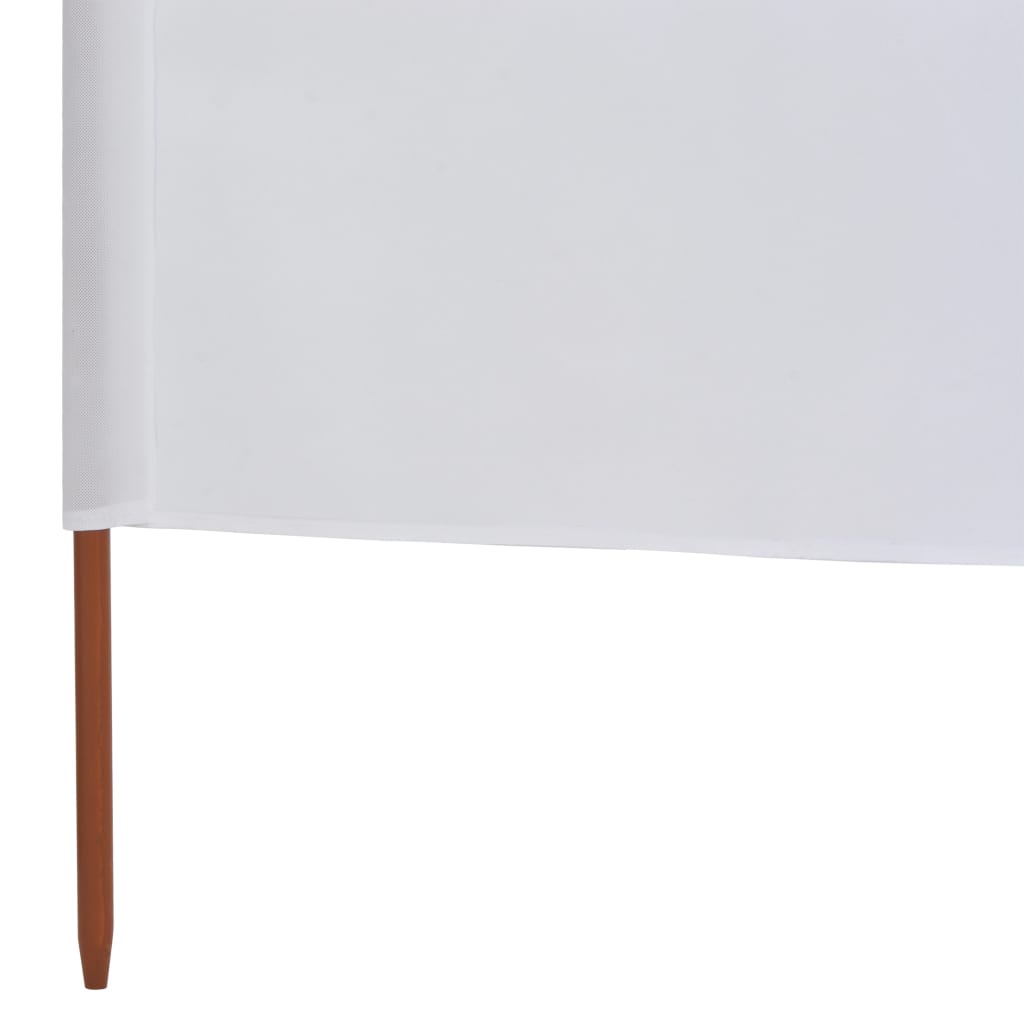 vidaXL Paravent 5 panneaux Tissu 600 x 80 cm Blanc sable