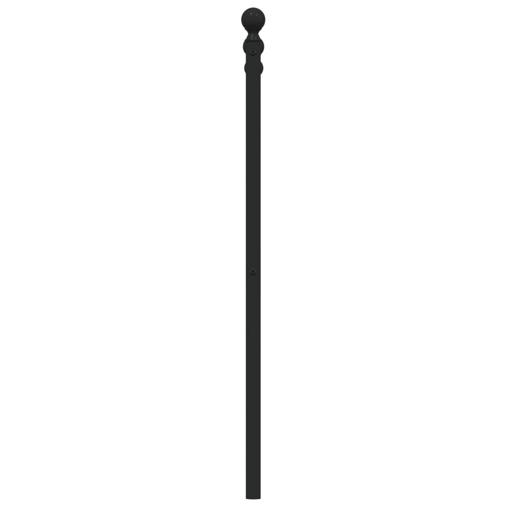 vidaXL Tête de lit métal noir 193 cm