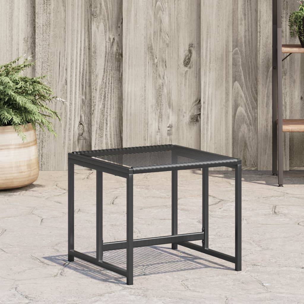 vidaXL Tabourets de jardin lot de 4 noir résine tressée