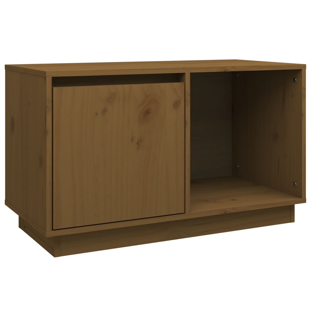 vidaXL Meuble TV Marron miel 74x35x44 cm Bois de pin massif