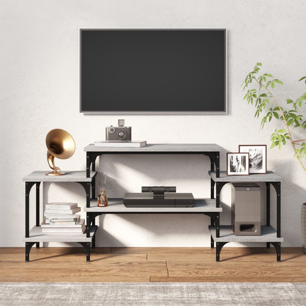 vidaXL Meuble TV Sonoma gris 117x35x52 cm Bois d'ingénierie