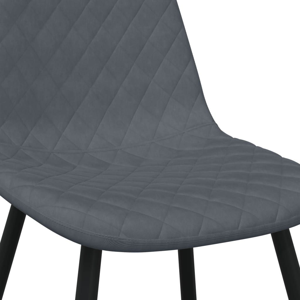 vidaXL Chaises à manger lot de 6 gris foncé velours