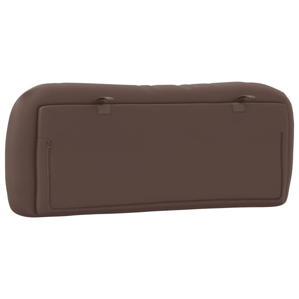 vidaXL Coussin de tête de lit marron 100 cm similicuir