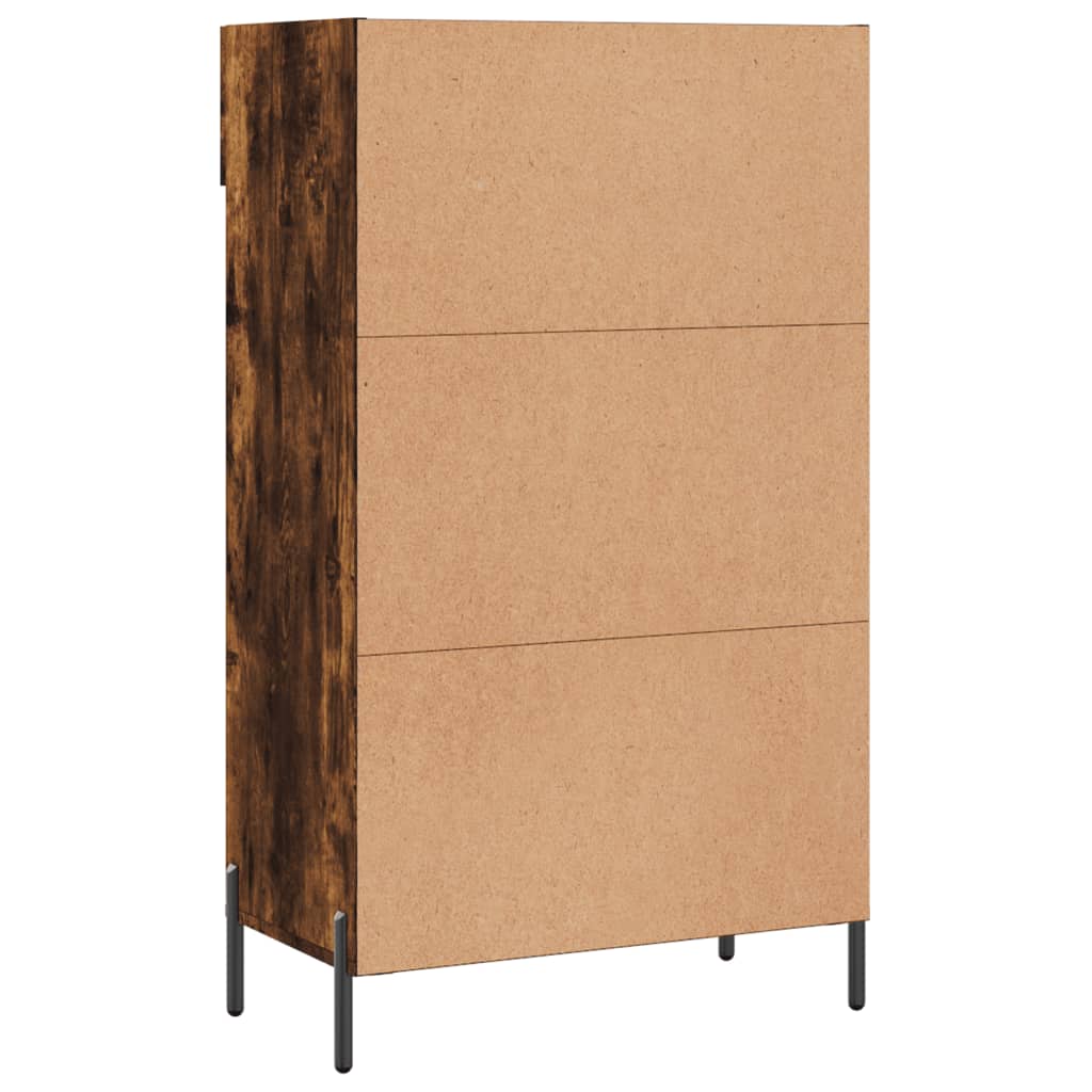 vidaXL Armoire à chaussures chêne fumé 60x35x105 cm bois d'ingénierie