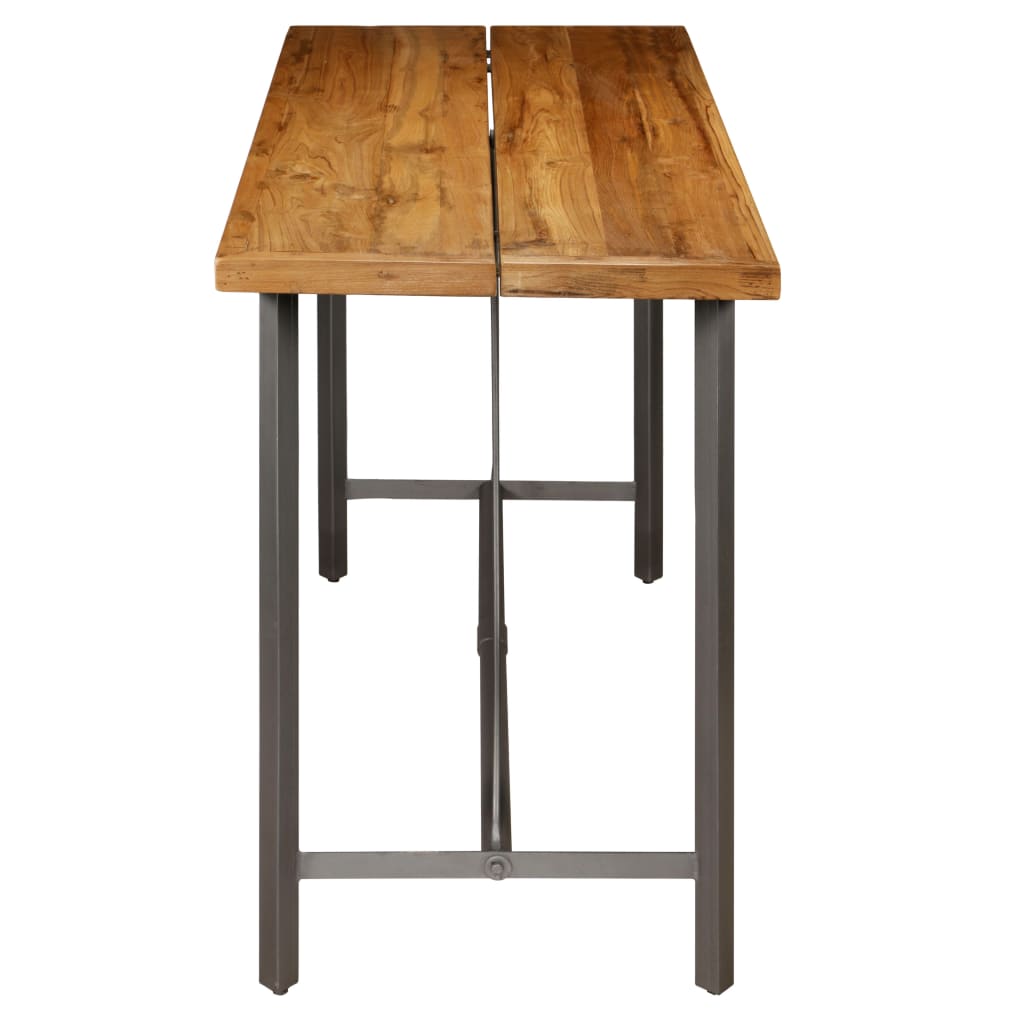 vidaXL Table de bar Teck recyclé massif 150x70x106 cm