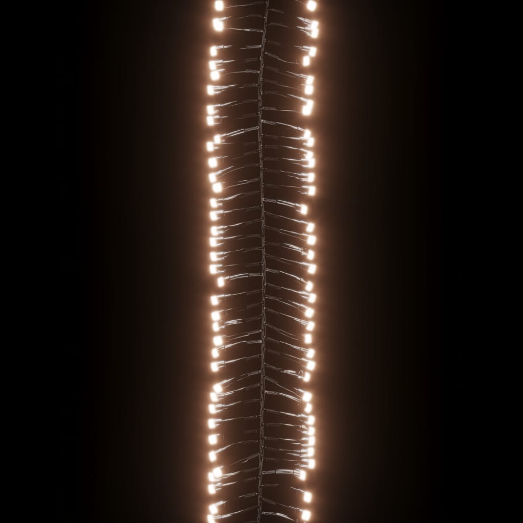 vidaXL Guirlande lumineuse à LED groupées 2000 LED Blanc chaud 17m PVC