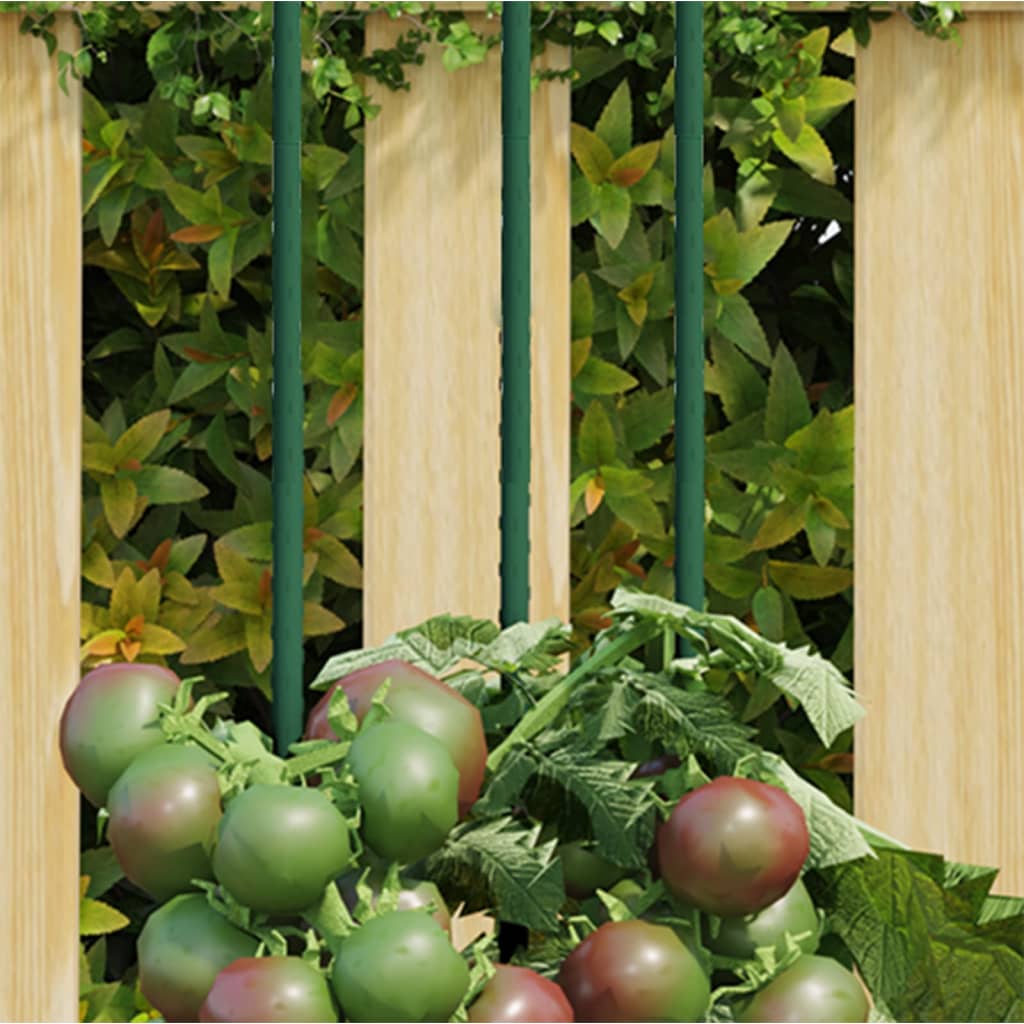 vidaXL Piquets pour plantes de jardin 30 pcs vert 90 cm acier