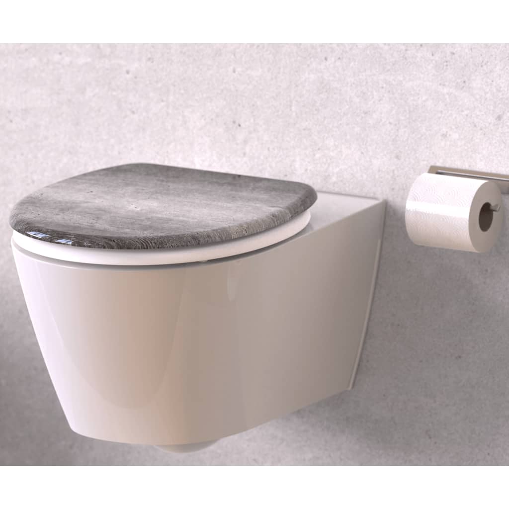 SCHÜTTE Siège de toilette avec fermeture en douceur INDUSTRIAL GREY
