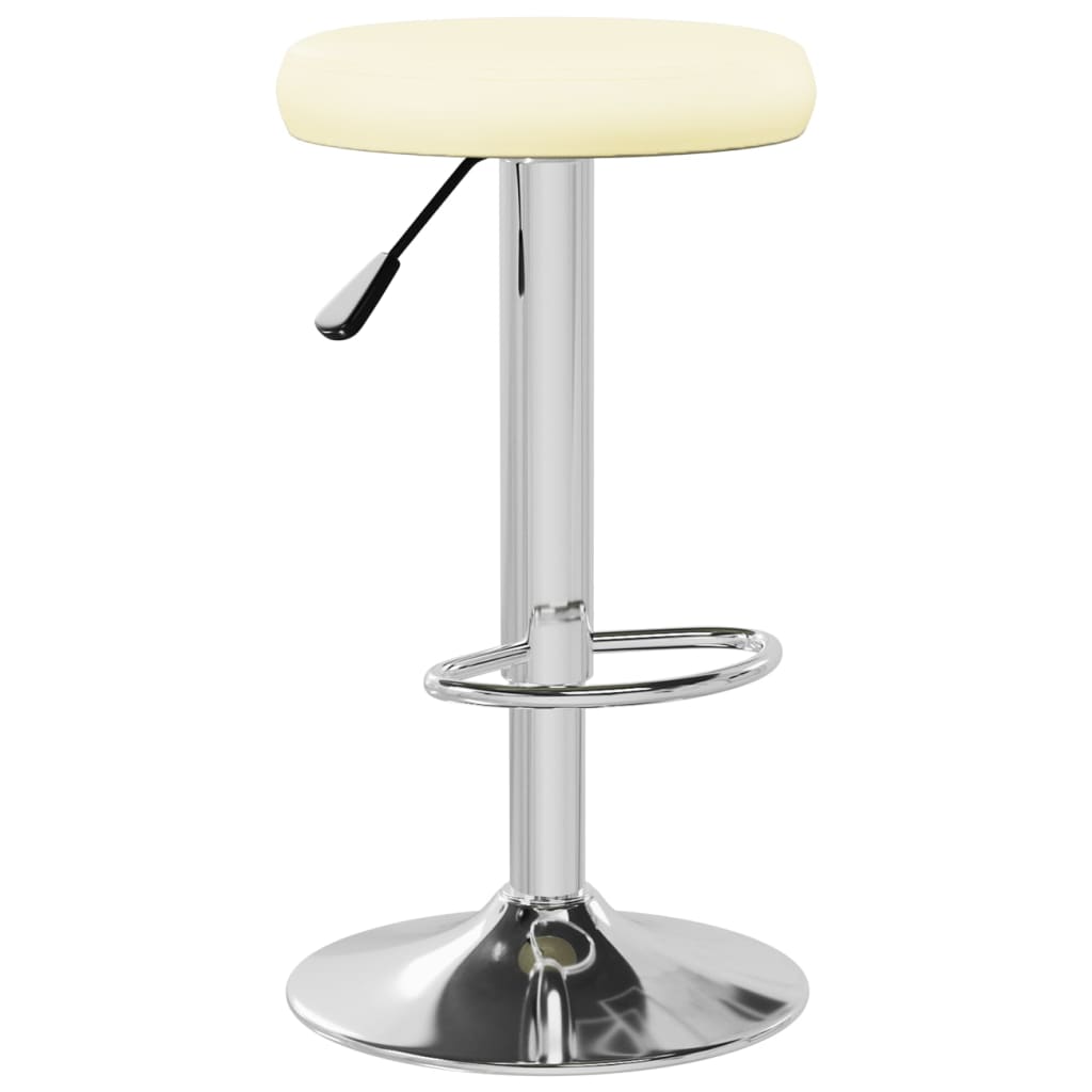 vidaXL Tabourets de bar lot de 2 crème similicuir