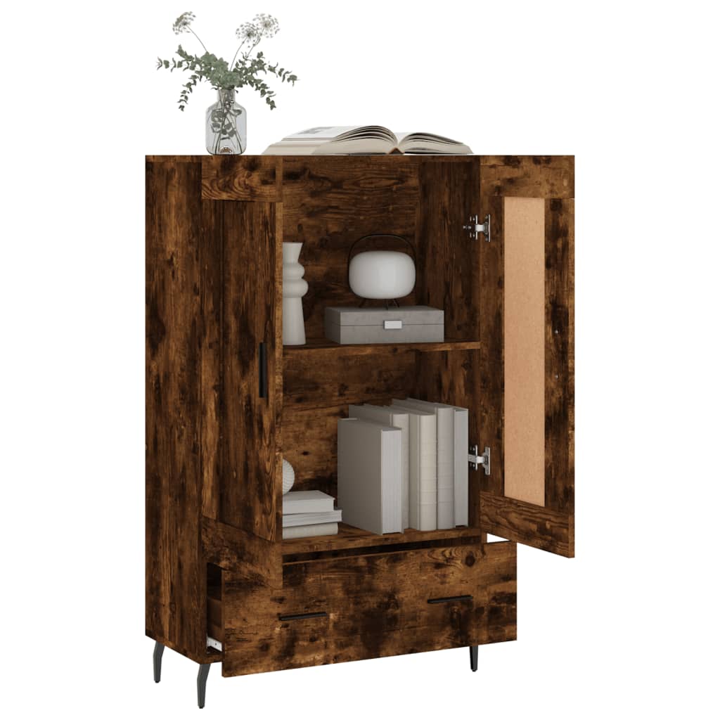 vidaXL Buffet haut chêne fumé 69,5x31x115 cm bois d'ingénierie