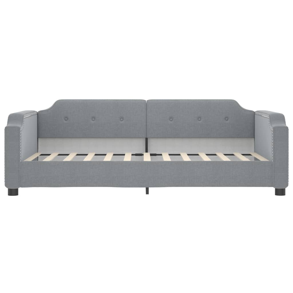 vidaXL Lit de jour avec matelas gris clair 80x200 cm tissu