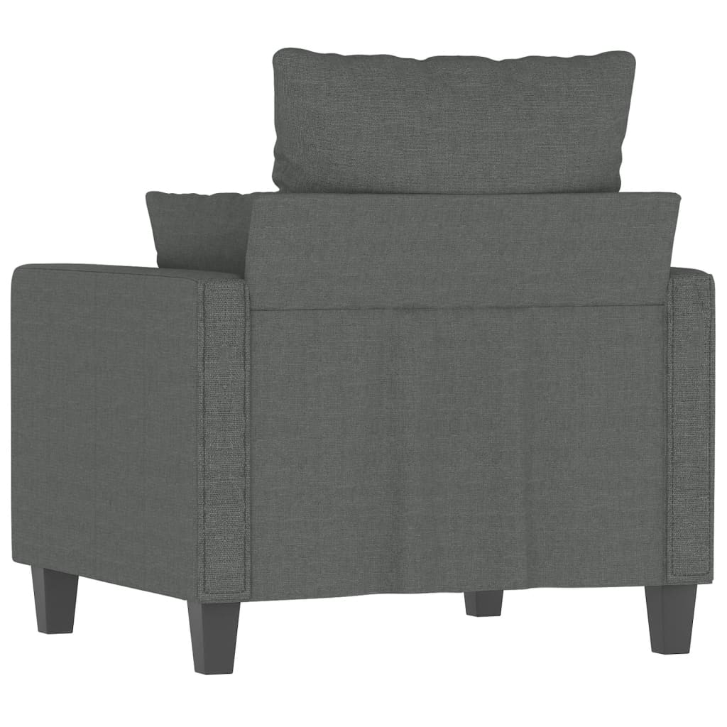 vidaXL Fauteuil Gris foncé 60 cm Tissu