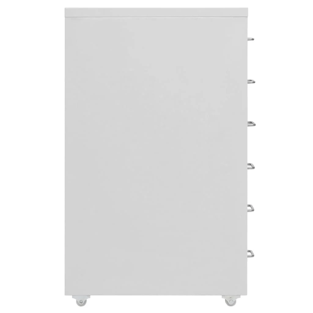 vidaXL Classeur mobile Gris 28x41x69 cm Métal