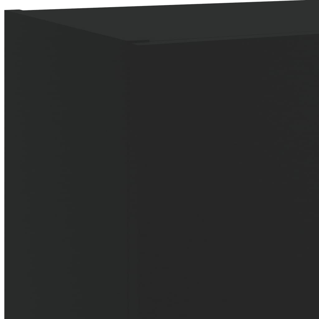 vidaXL Meubles TV avec lumières LED 2 pcs noir 40,5x30x60 cm