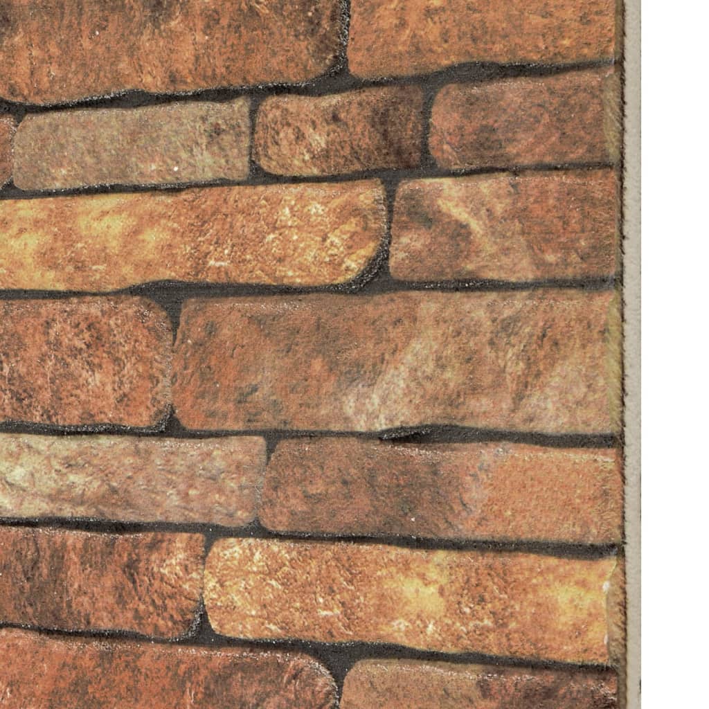 vidaXL Panneaux muraux 3D au design de brique marron 10 pcs EPS