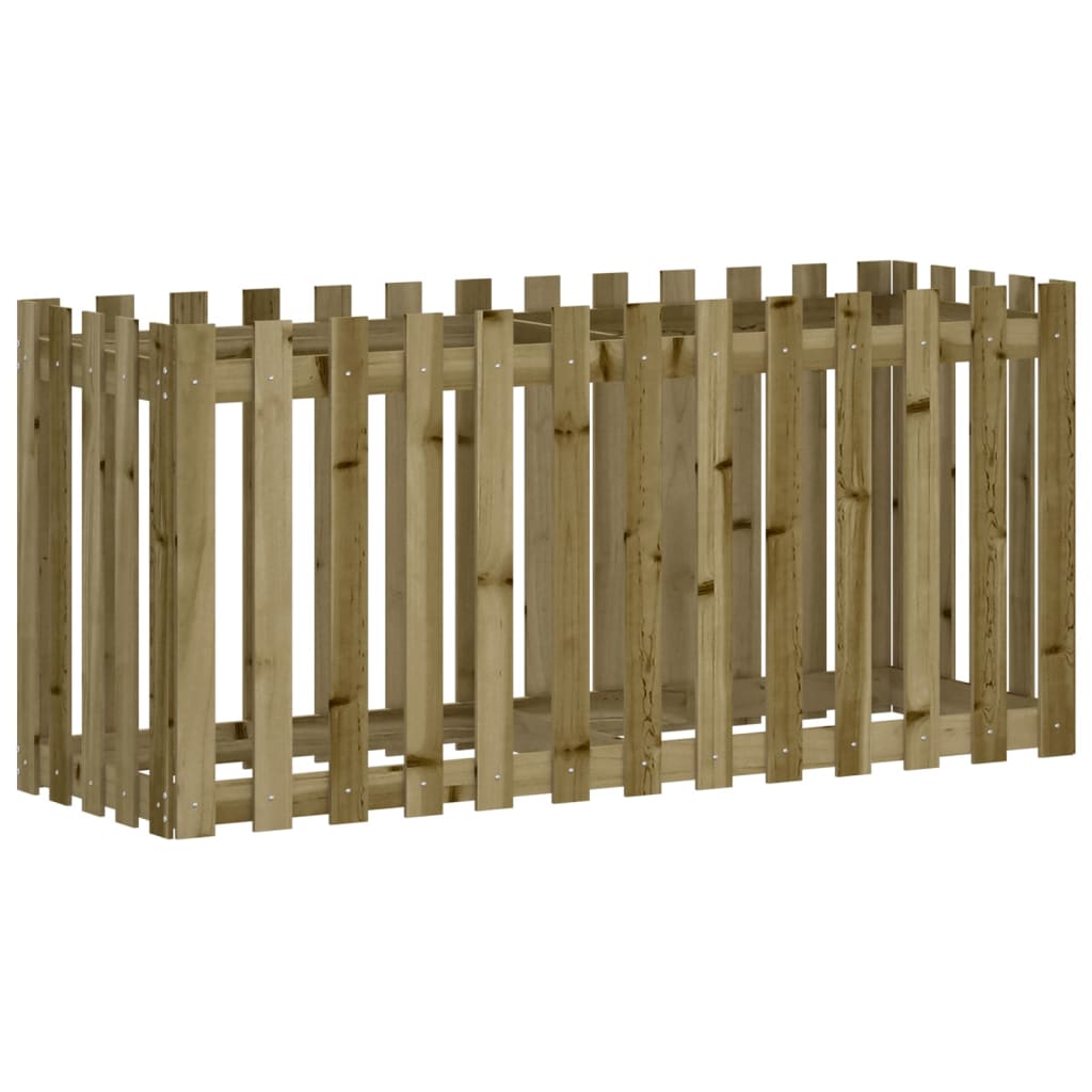 vidaXL Lit surélevé de jardin design de clôture bois de pin imprégné