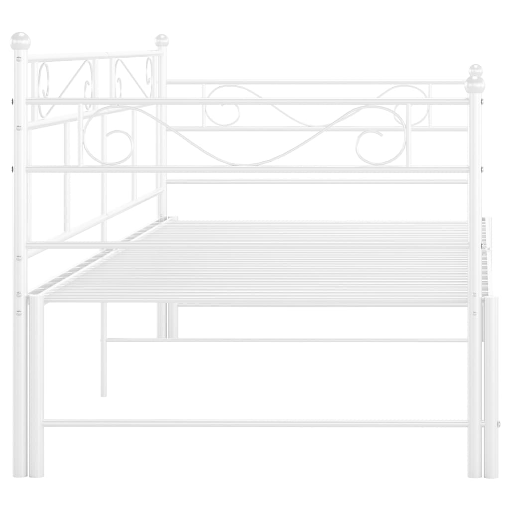 vidaXL Cadre de canapé-lit extensible sans matelas blanc 90x200 cm