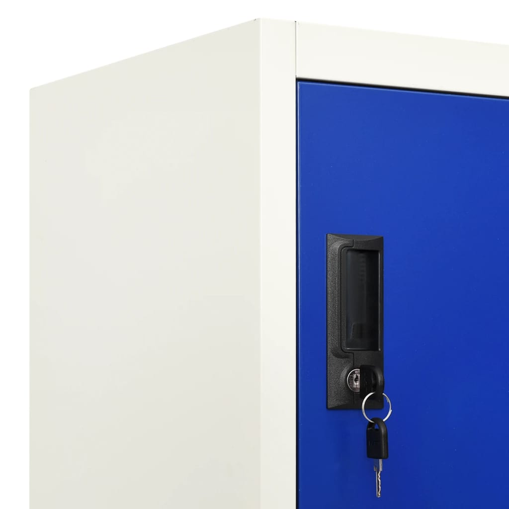 vidaXL Armoire à casiers Gris et bleu 90x45x180 cm Acier