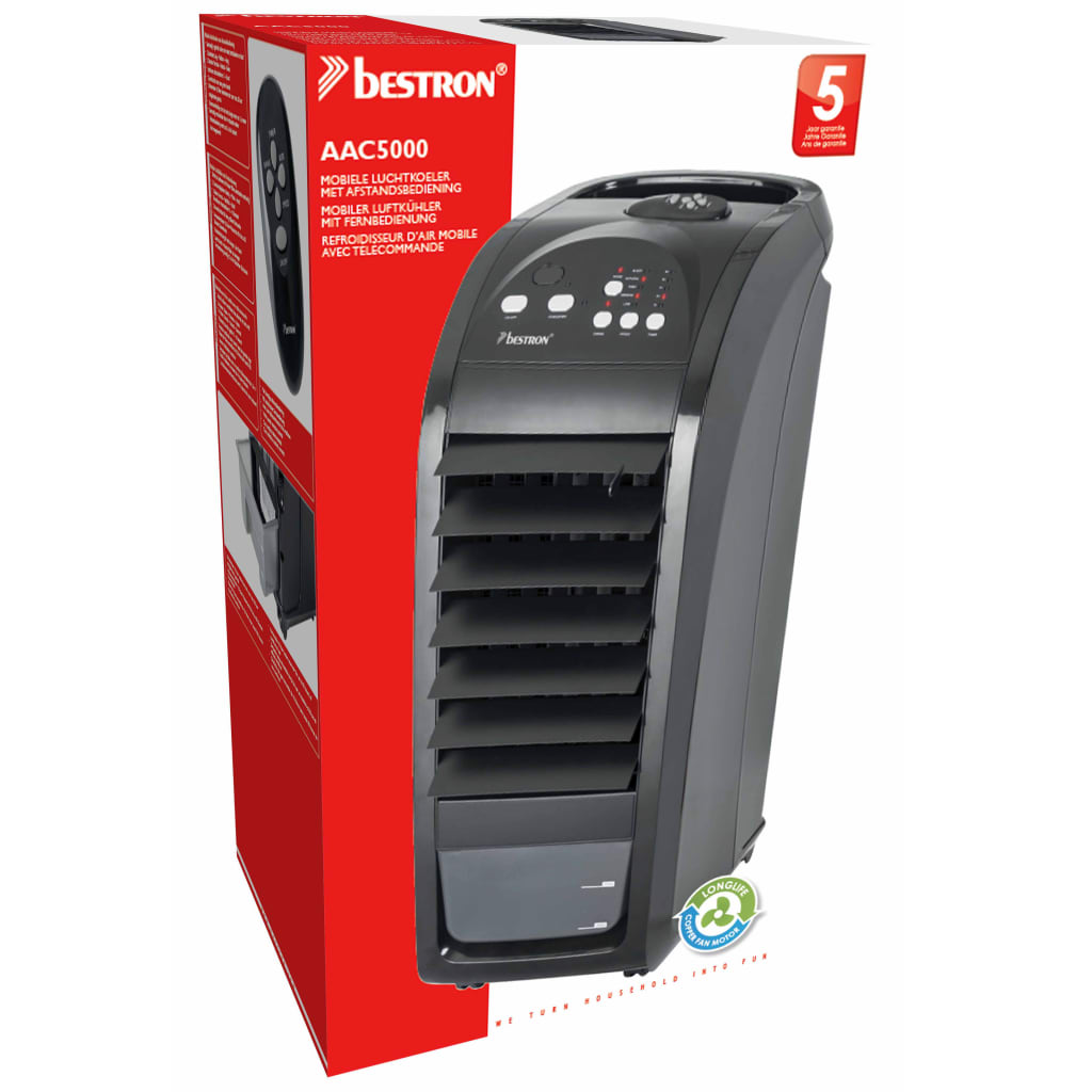Bestron Refroidisseur d’air mobile Noir 70 W 4,5 L AAC5000