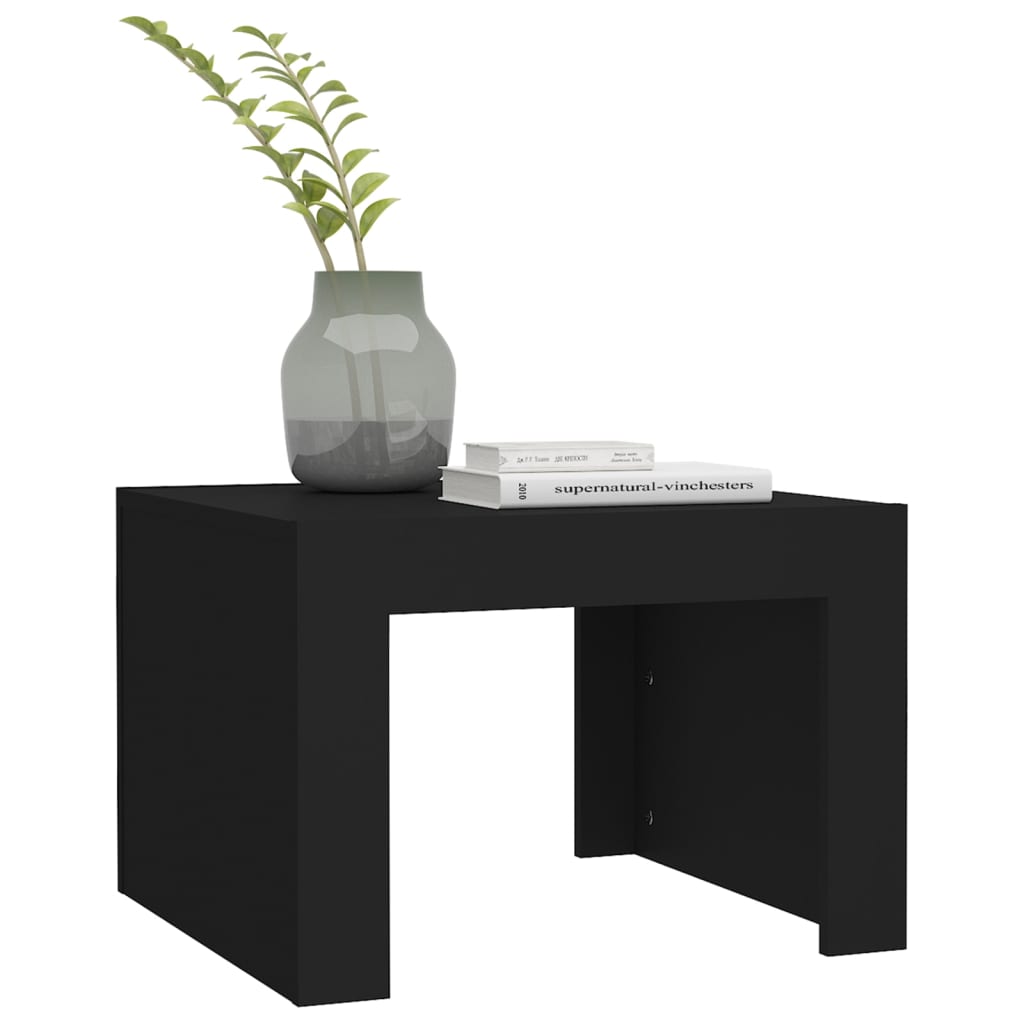 vidaXL Table basse Noir 50x50x35 cm bois d'ingénierie