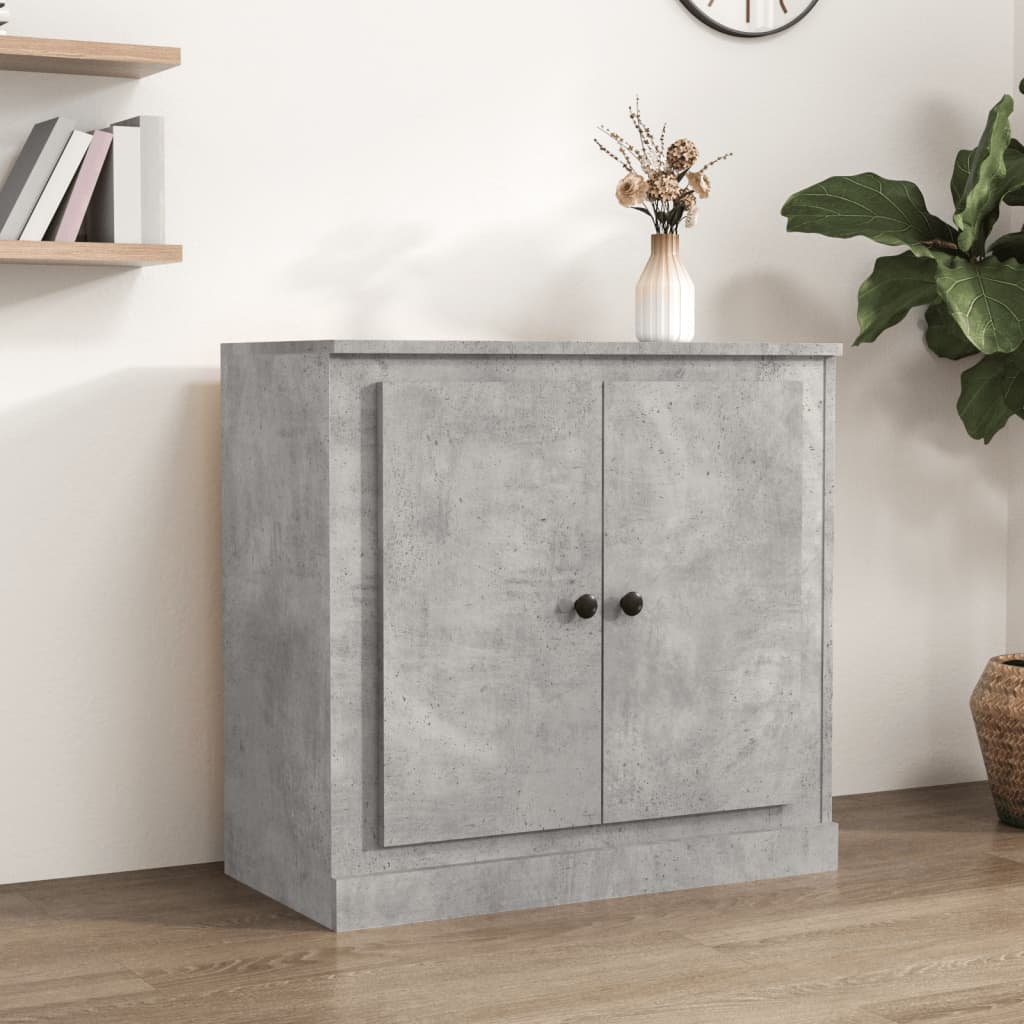 vidaXL Buffet gris béton 70x35,5x67,5 cm bois d'ingénierie