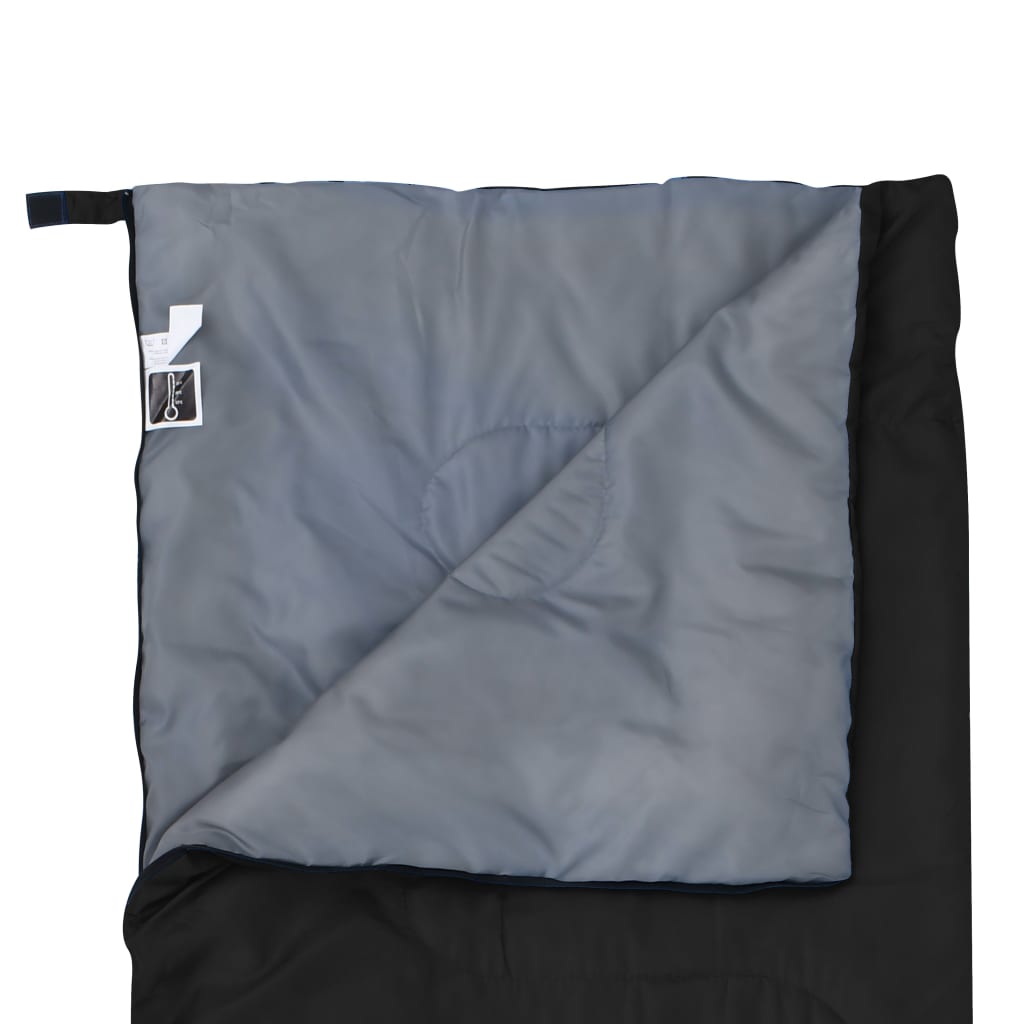 vidaXL Sac de couchage léger enveloppe pour enfants Noir 670 g 15°C