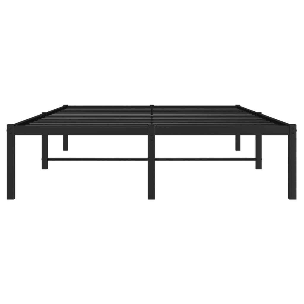 vidaXL Cadre de lit métal sans matelas noir 120x200 cm