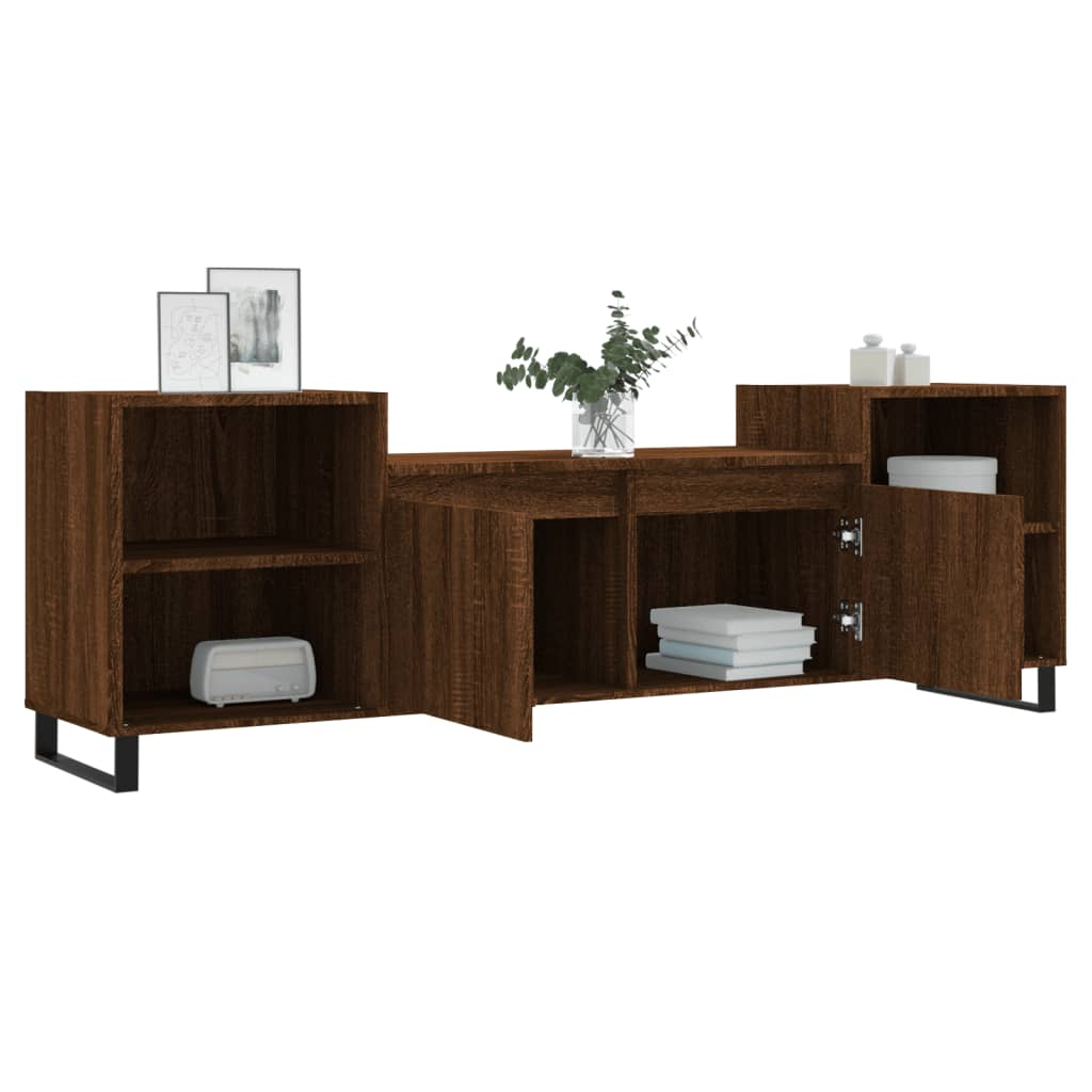 vidaXL Meuble TV Chêne marron 160x35x55 cm Bois d'ingénierie