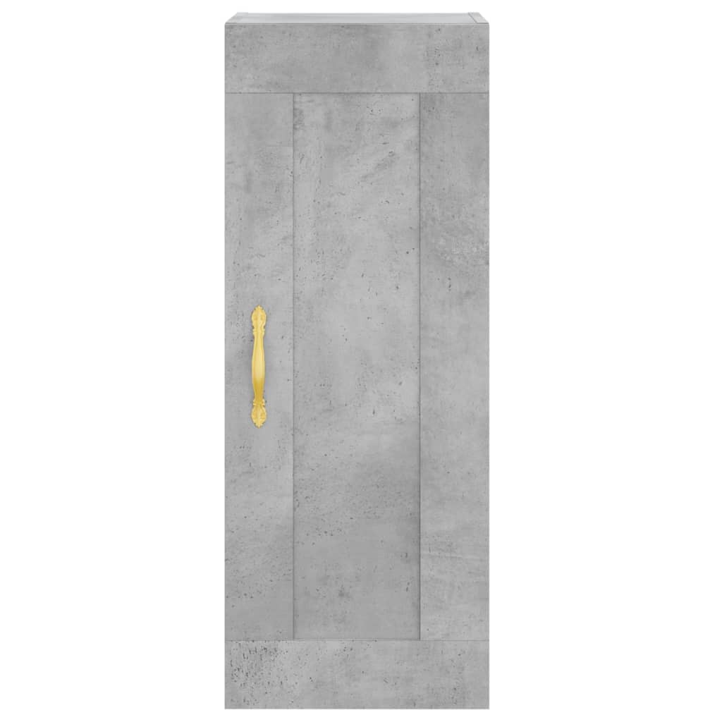 vidaXL Buffet haut Gris béton 34,5x34x180 cm Bois d'ingénierie