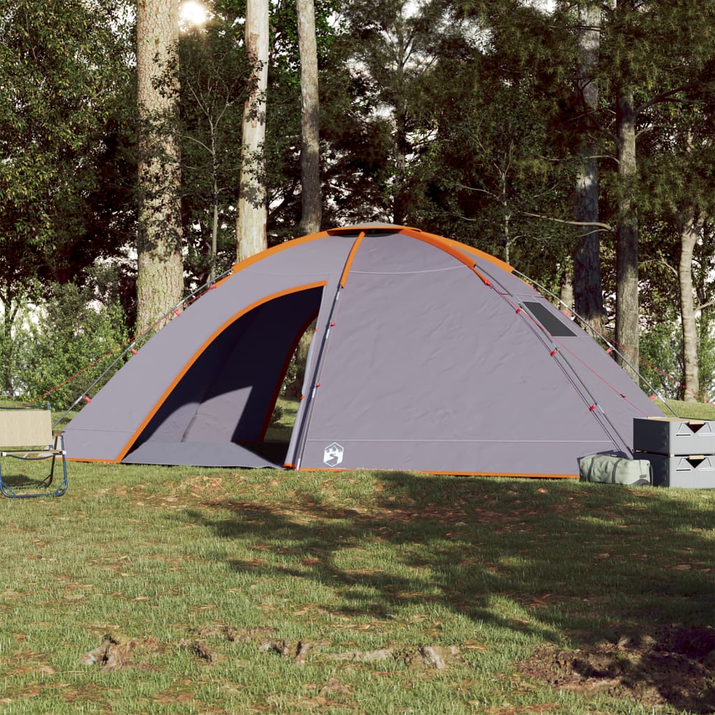 vidaXL Tente de camping 8 personnes orange imperméable