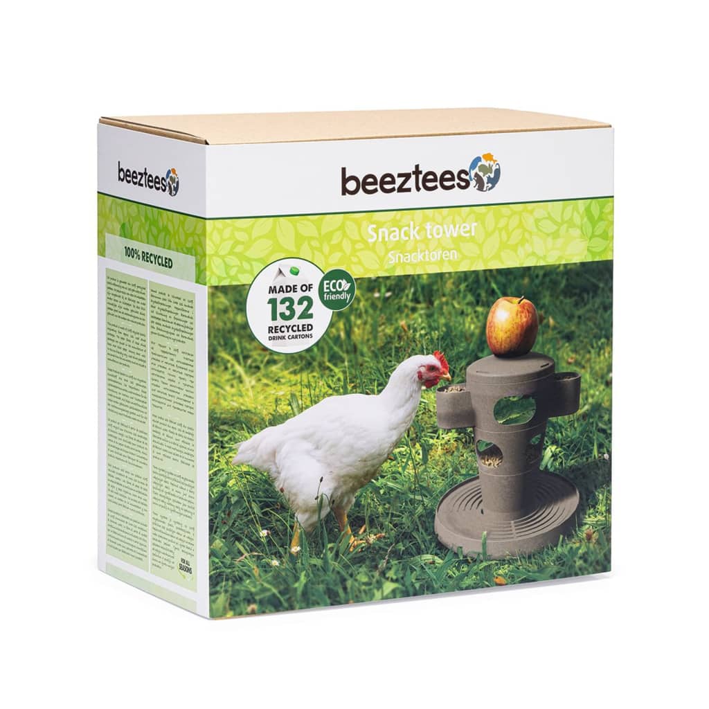 Beeztees Tour à nourriture pour poulets 30x30x32,5 cm Gris