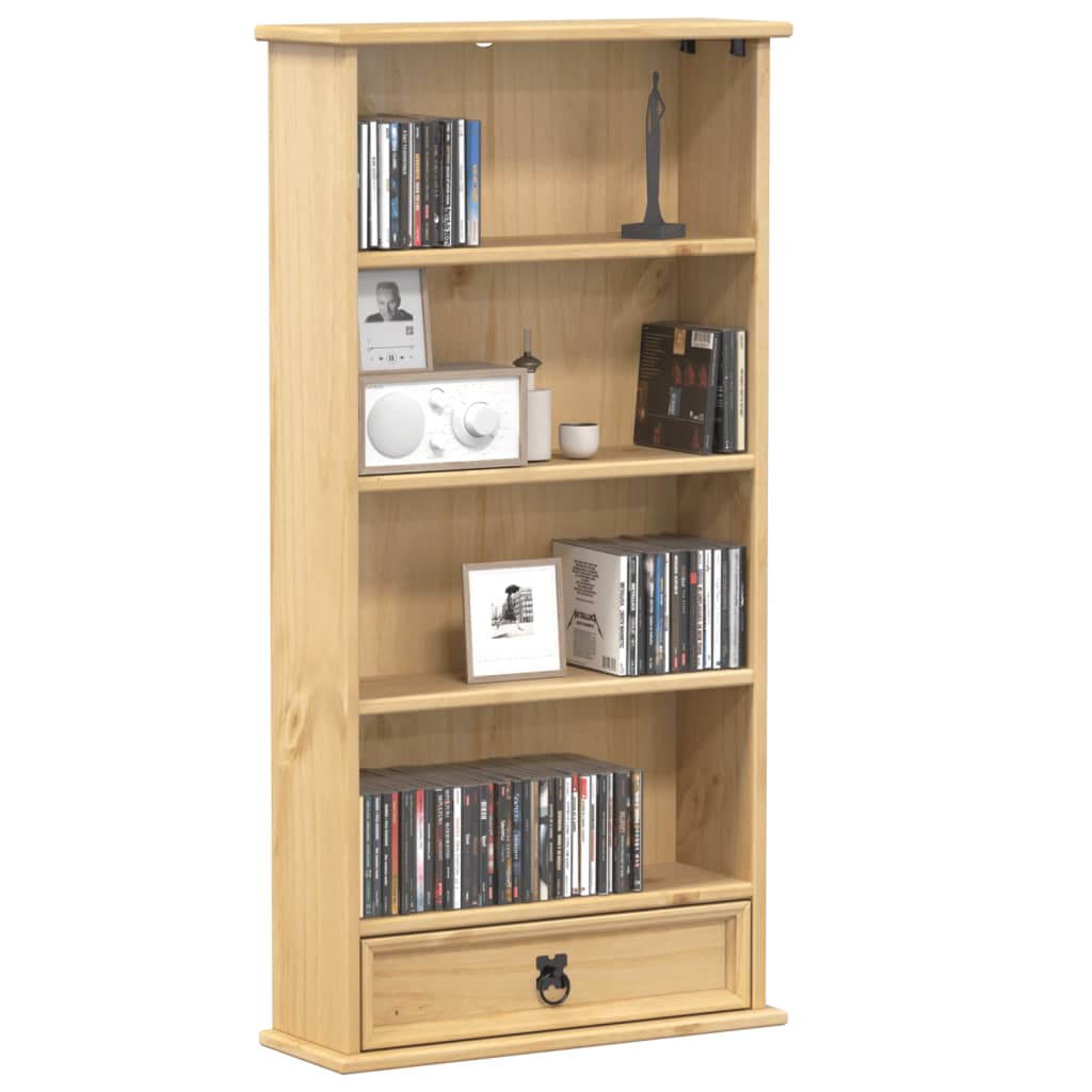 vidaXL Armoire à CD Corona 52x17,5x103 cm bois de pin massif