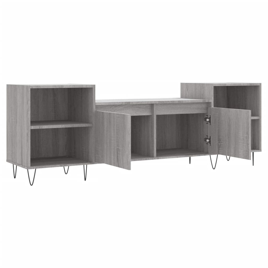 vidaXL Meuble TV Sonoma gris 160x35x55 cm Bois d'ingénierie